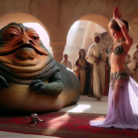 leia and jabba|jabba the hutt slave.